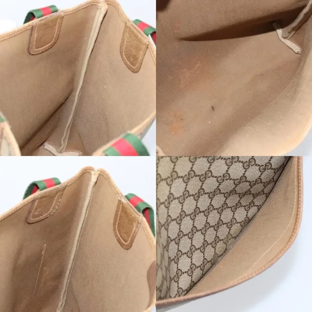 Gucci GG Supreme Web Tote Bag Beige